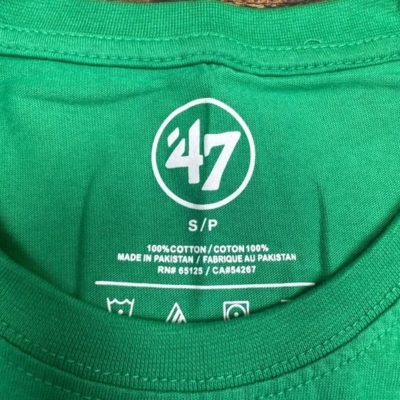 47 Brand Houston Texans NFL T-Shirt Football Graphic Tee Green Small - Picture 2 of 5